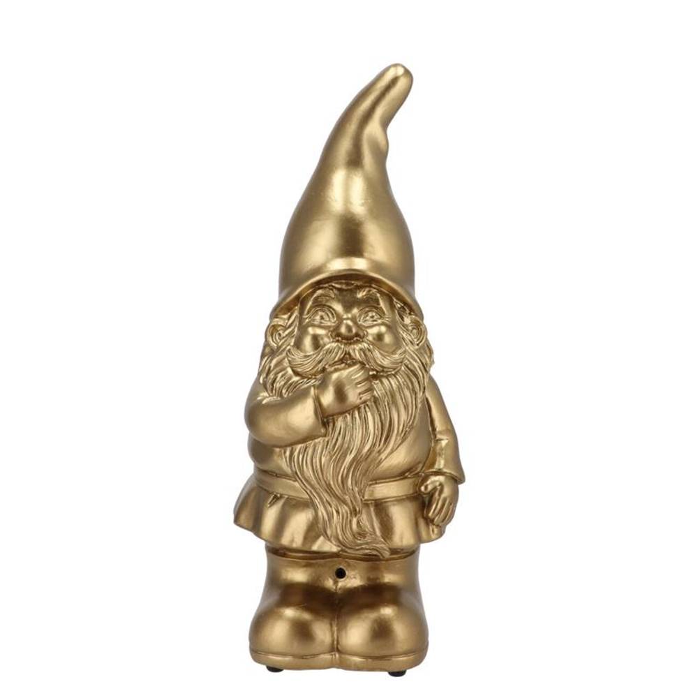Gnome mit Ton gold 11x10x27cm Excl. Batterie