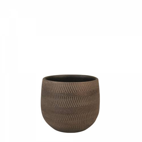 Keramik Übertopf Joey braun D15cm H13cm