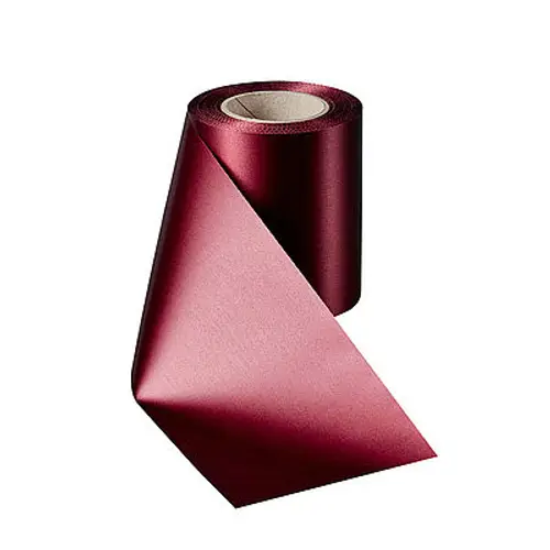 Kranzband Satin Soft weinrot 75mm 25m