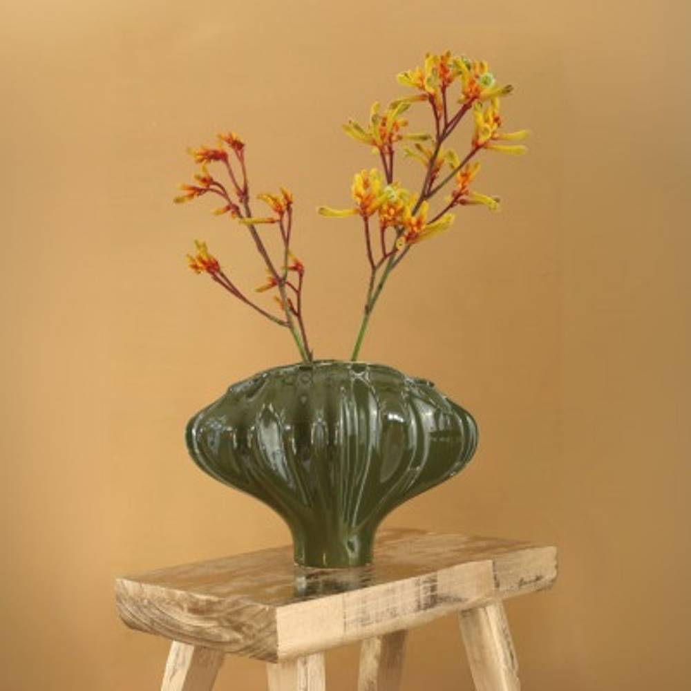Keramik Vase Ayla grün 27x12x19cm