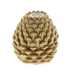 Kerzenständer Tannenzapfen gold D09.5cm H10cm