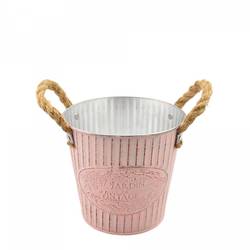 Zink Übertopf Beta rosa D16cm H15.5cm