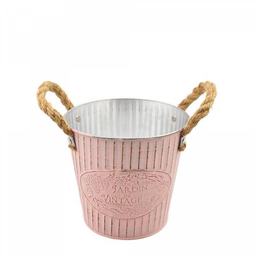 Zink Übertopf Beta rosa D16cm H15.5cm