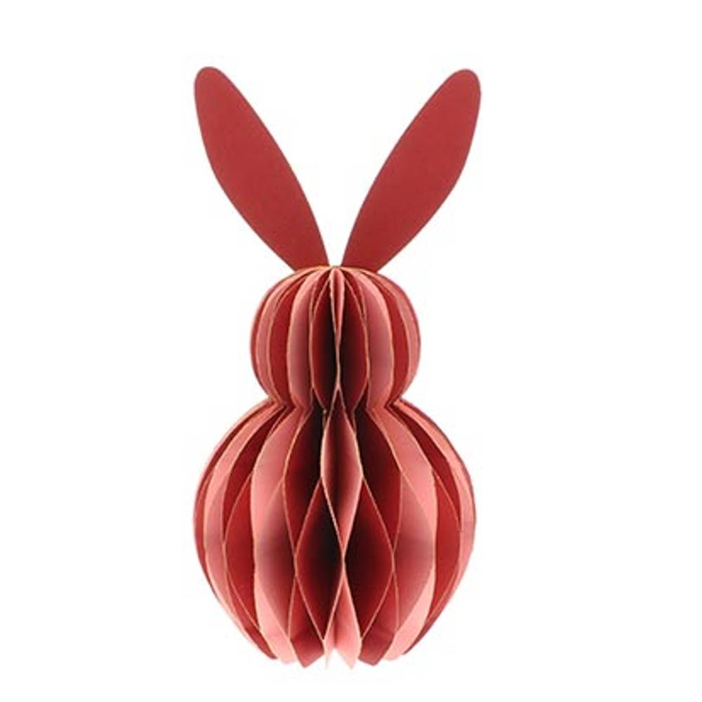Osterhase faltbar rot D12cm H25cm