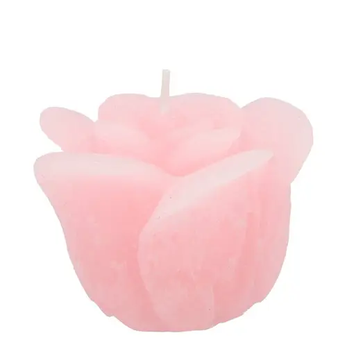 Kerze Rose hell rosa D08cm H07cm