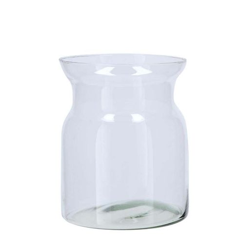 Glas Vase Milchkanne Roca klar D16cm H16cm