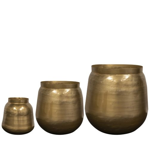 Homedeco Bent Übertopf Set von 3 d39X27cm