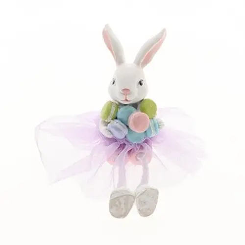 Osterhase Tänzerin weiss D06cm H11cm