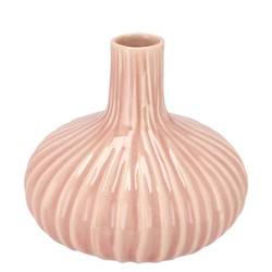 Keramik Vase Gia Stripes Neck alt rosa 21x21x19cm