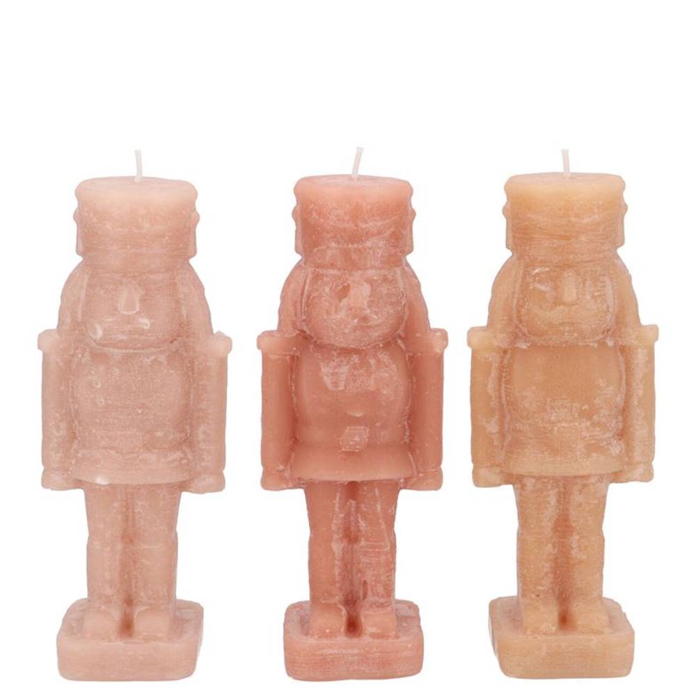 Kerze Nussknacker mix creme 04x04x12cm