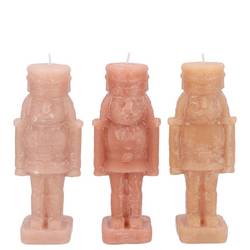 Kerze Nussknacker mix creme 04x04x12cm