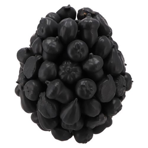 Keramik Vase Wald Früchte schwrz D26cm H29cm
