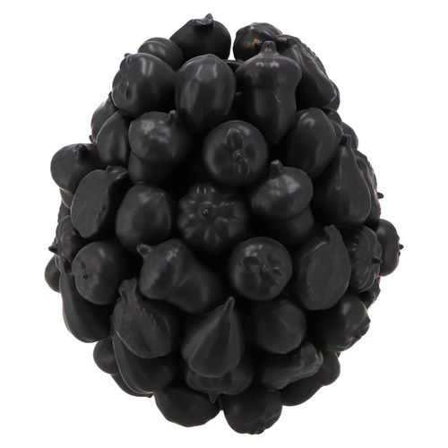 Keramik Vase Wald Früchte schwrz D26cm H29cm