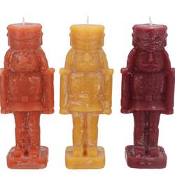 Kerze Nussknacker mix orange 07x07x20cm