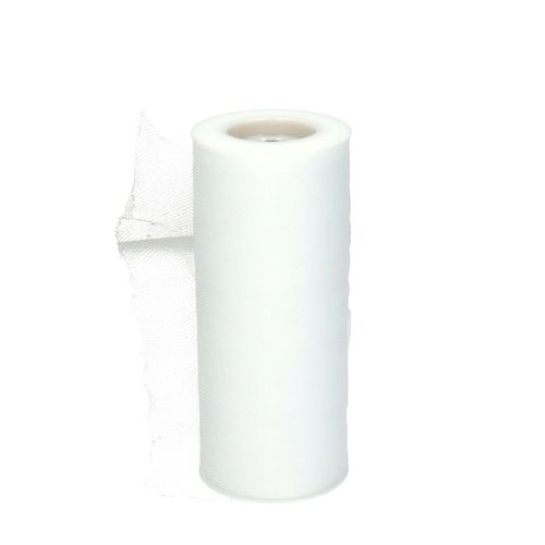 Dekostoff Band 150mm Tule weiss 23m