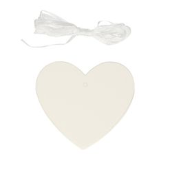 Hänger Karton Herz weiss D07cm x48