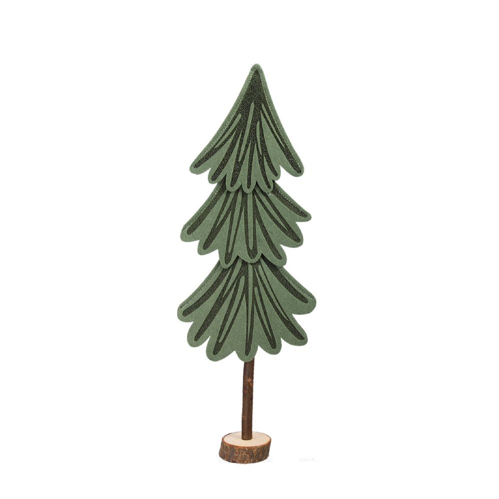 Deko Baum Filz grün D16cm L45cm