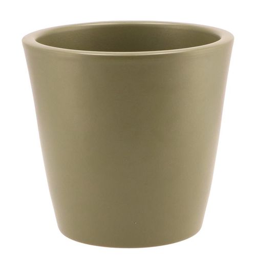 Keramik Übertopf Vinci olivgrün D18cm H16cm