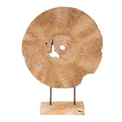 Teakholz Kreis natur D30cm H40cm