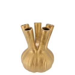 Keramik Aglio Vase gold Straight 13x13x17