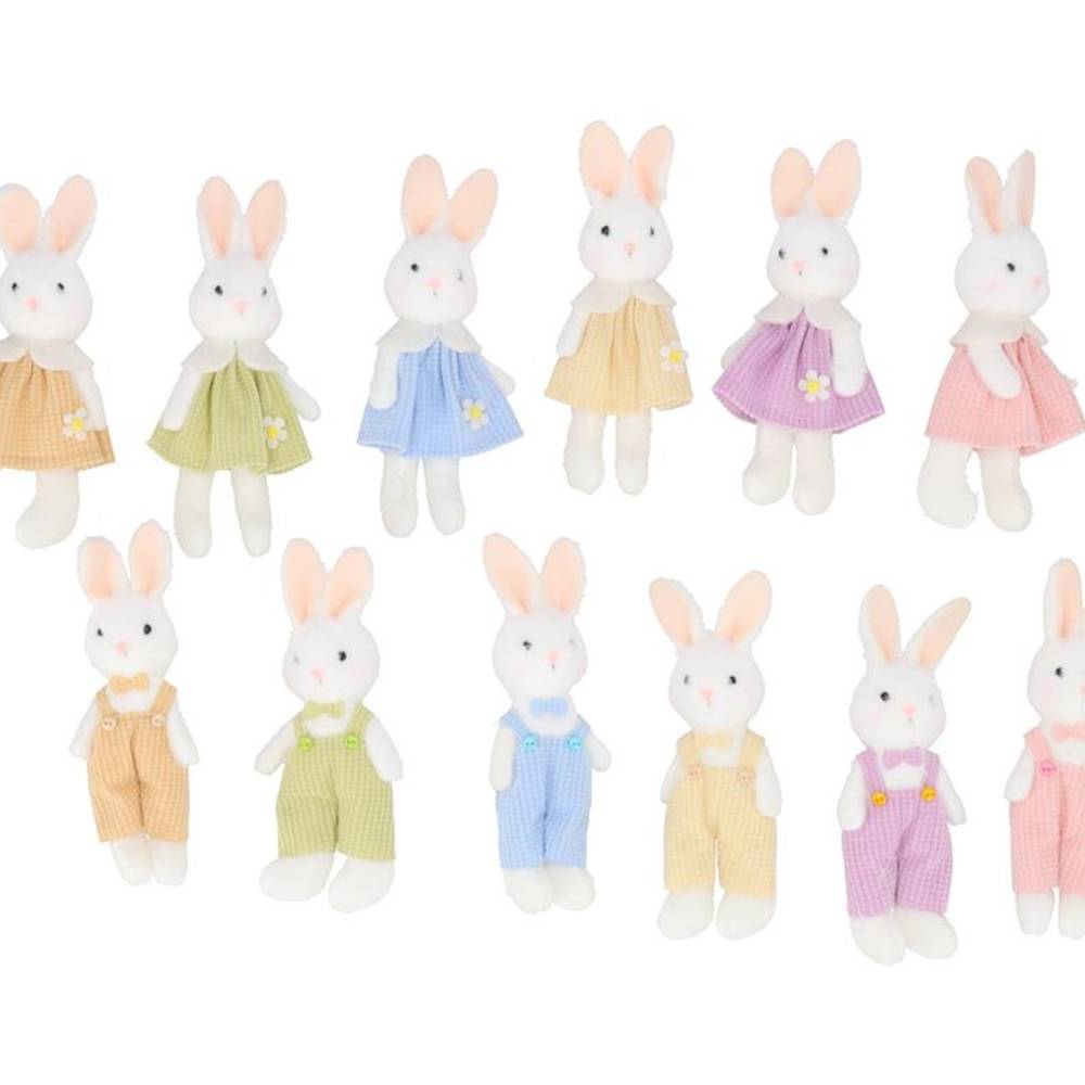 Hänger Hase Fun mix pastel 07x04x17cm