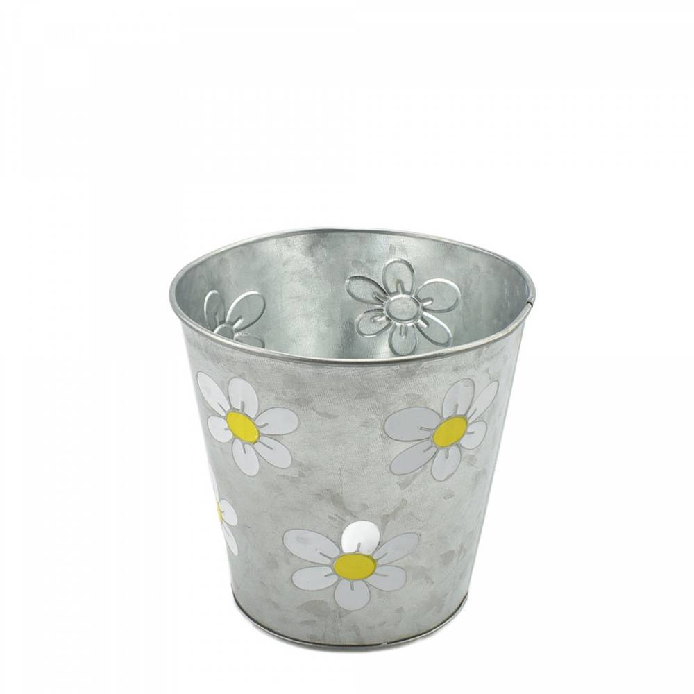 Zink Übertopf Betty gelb D13cm H13cm