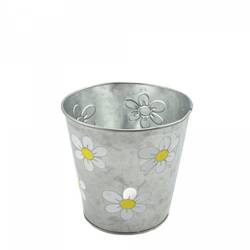 Zink Übertopf Betty gelb D13cm H13cm