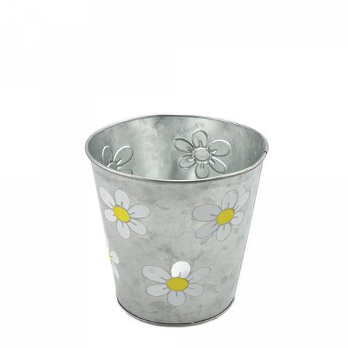 Zink Übertopf Betty gelb D13cm H13cm