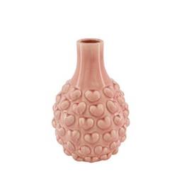 Keramik Vase Hearts rosa D04/18.5cm H27cm