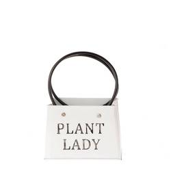 Zink Tasche Lady weiss 13x14x11cm