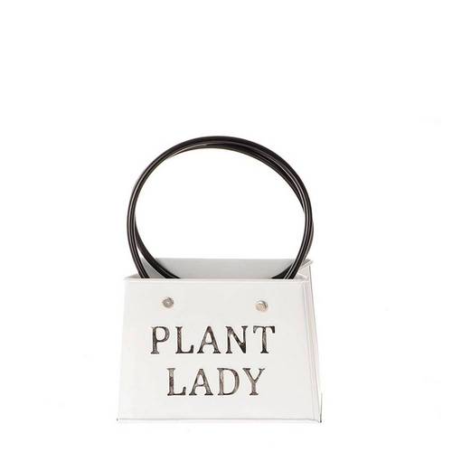 Zink Tasche Lady weiss 13x14x11cm