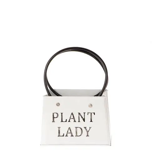 Zink Tasche Lady weiss 13x14x11cm