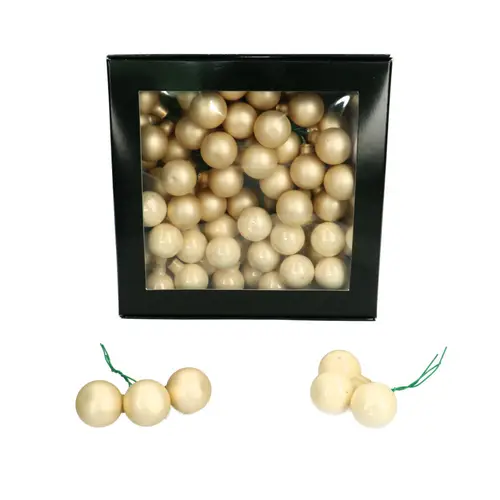 Kugel auf Draht mix creme D02.5cm x144 
