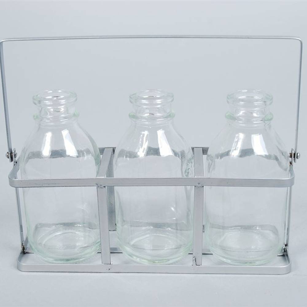 Metall Ständer + 3-glasflaschen