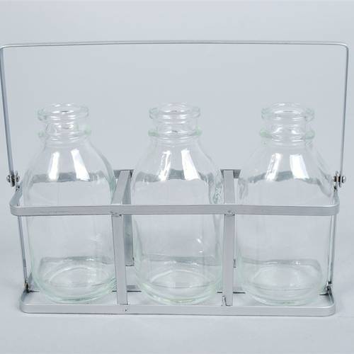 Metall Ständer + 3-glasflaschen