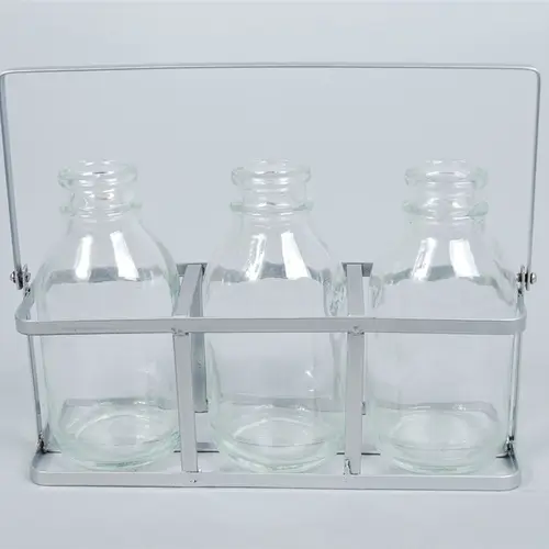 Metall Ständer + 3-glasflaschen