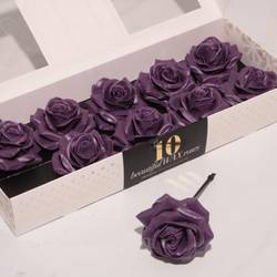 Seiden Wachs Rose violett D12cm (500)