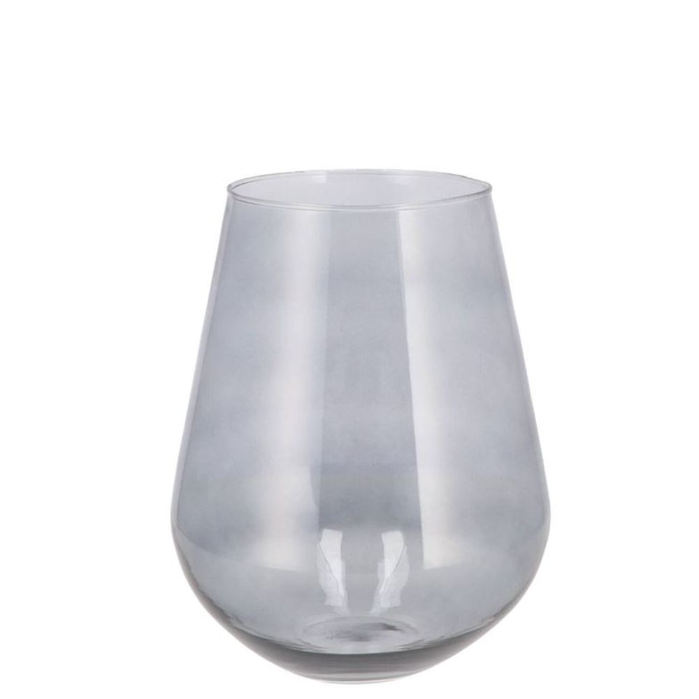 Glas Vase Mira Smoke Wide D14x14x15cm