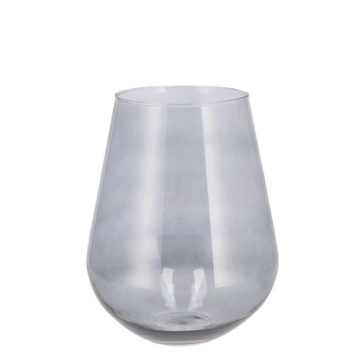 Glas Vase Mira Smoke Wide D14x14x15cm