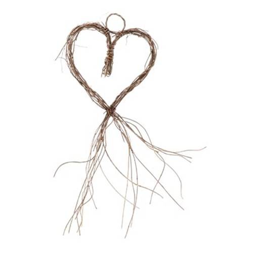 Hänger Herz Schwanz natur D30cm H75cm