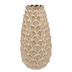 Keramik Vase Tannenzapfen sand 26x50cm