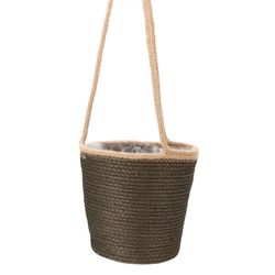Korb Hang Tripoli grün/natur D23cm H23cm