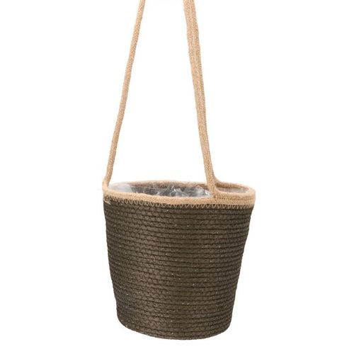Korb Hang Tripoli grün/natur D23cm H23cm