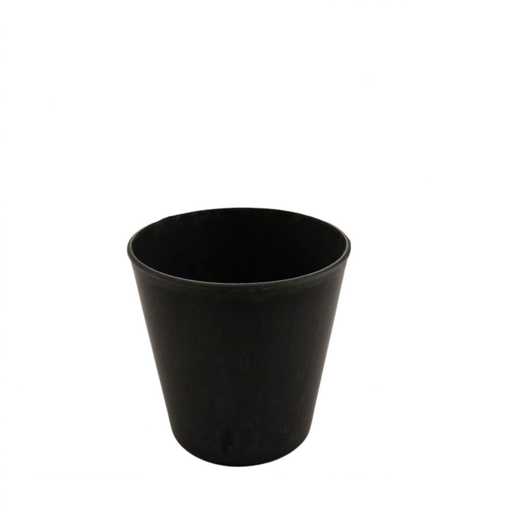 Melamine Übertopf grau D13cm H11.5cm