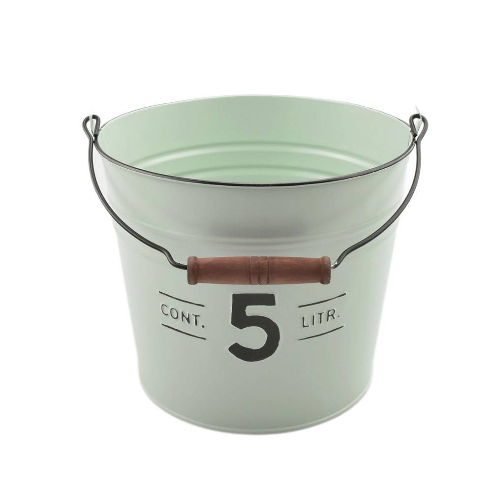 Zink Eimer +Henkel 5L grün D21cm H18cm