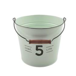 Zink Eimer +Henkel 5L grün D21cm H18cm