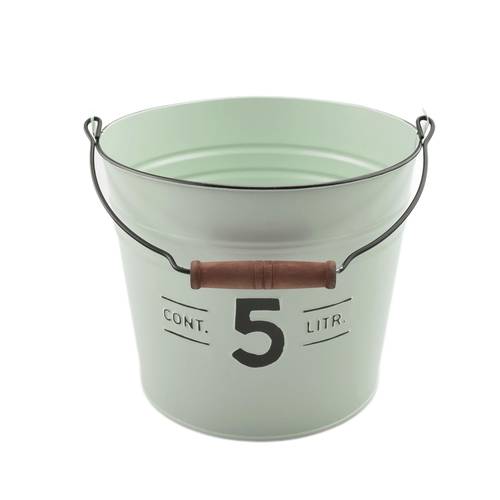 Zink Eimer +Henkel 5L grün D21cm H18cm