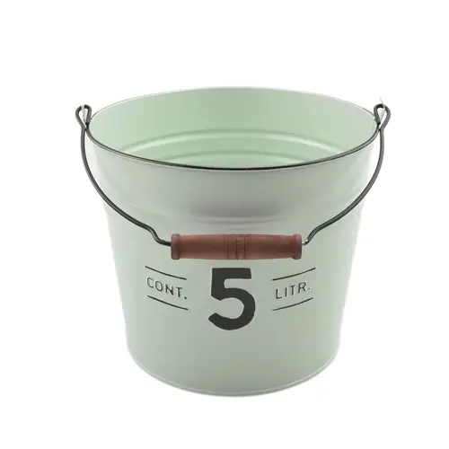Zink Eimer +Henkel 5L grün D21cm H18cm