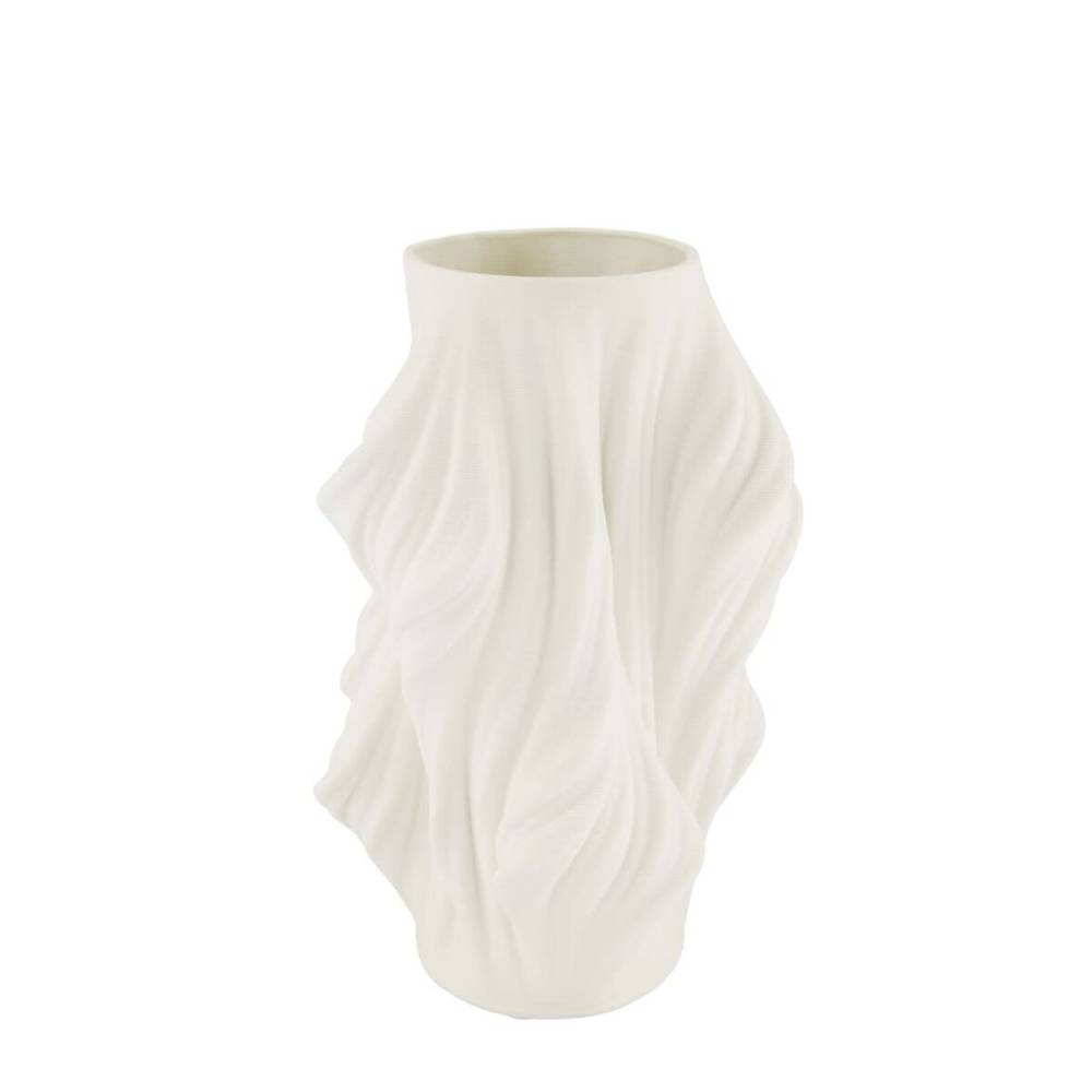 Keramik Vase 3D weiss D18cm H28cm