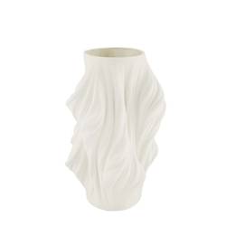 Keramik Vase 3D weiss D18cm H28cm